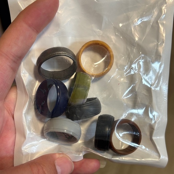 Set of Multicolor Silicone Rings - Picture 1 of 2